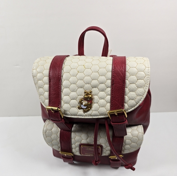 Loungefly Disney Winnie The Pooh Buckle Honeycomb Mini Backpack Nwt - Picture 2 of 7